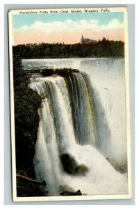 Vintage 1919 Postcard Horseshoe Falls From Goat Island Niagara Falls New York