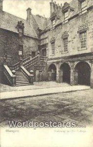 Stairway in Old College Glasgow Scotland, Escocia Unused 