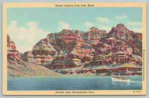 Boulder Dam Nevada~Recreation Area~Grand Canyon~1940s Linen Postcard