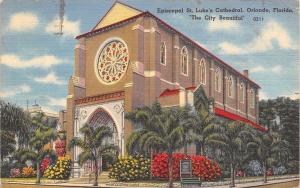Orlando Florida~St Luke's Episcopal Cathedral~1955 Linen Postcard