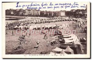 Postcard Old St Jean de Luz Basses Pyrenees The Beach