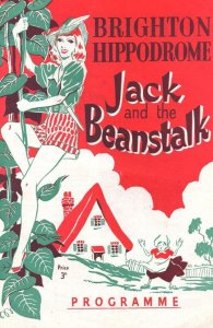 Jack & The Beanstalk Brighton Hippodrome 1950s Pantomime Programme