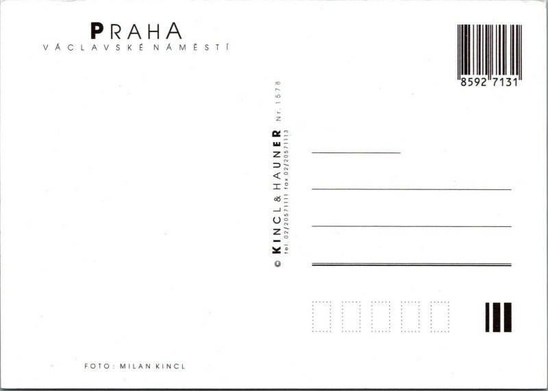 Czech Republic Postcard - Praha - Vaclavske Namesti    RR10591  