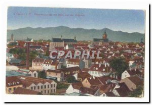 Colmar Old Postcard Gesamtansicht mit Blick aud die Vogesen