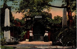Washington Tomb Mount Vernon VA Virginia Postcard VTG UNP Vintage Unused 