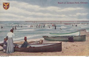 CHICAGO, Illinois, 1900-1910s; Beach At Jackson Park
