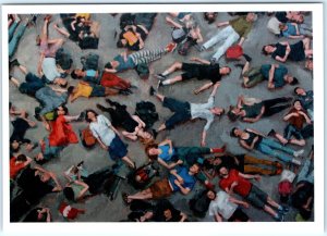 2020 Modern Art Men Die-In Crowd People Painting by Helen Bur Chrome 4x6 PC M17