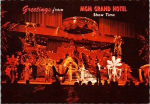 Greetings from MGM Grand Hotel Show Time NV Postcard PC204