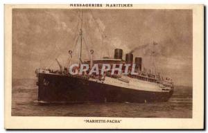 Old Postcard Boat Co. of mixed navigation (Co. Touache) Ship Mariette Pacha M...
