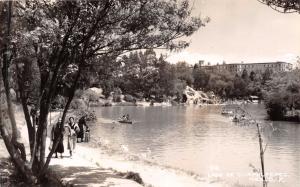 MEXICO CITY MEXICO~LAGO DE CHAPULTEPEC~REAL PHOTO POSTCARD 1940s