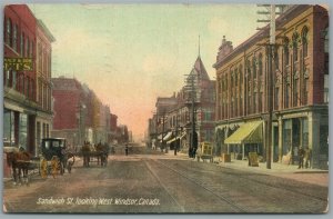 CANADA WINDSOR SANDWICH STREET ANTIQUE POSTCARD