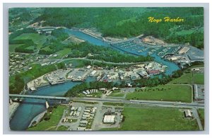 Noyo Harbor Aerial View of Fort Bragg Postcard Fishing Village Chrome