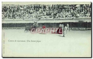 Postcard Old Bulls Bullfight Race A good picnic