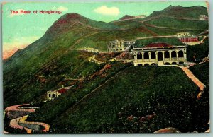 The Peak at Hongkong Hong Kong China 1914 DB Postcard B13