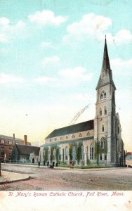 Vintage Postcard 1906 St. Mary's Roman Catholic Church Fall River Massachusetts