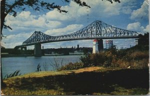 Canada Jacques Cartier Bridge Montreal Chrome Postcard 04.16