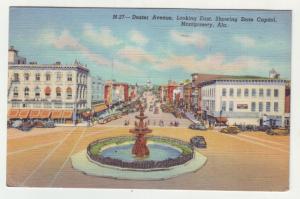 P1106 1948 linen card used dexter ave street scene montgomery alabama