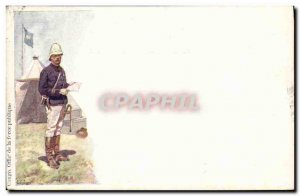 Old Postcard Congo Army officer of the police force