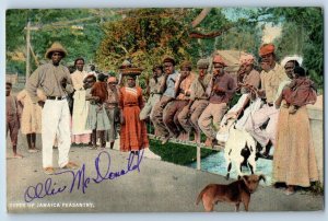 Jamaica Postcard Types of Jamaica Peasantry Greetings from Jamaica c1950's