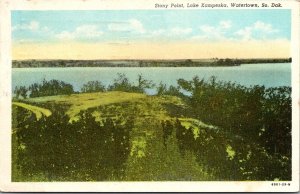 View of Stony Point, Lake Kampeska, Watertown SD c1953 Vintage Postcard V45
