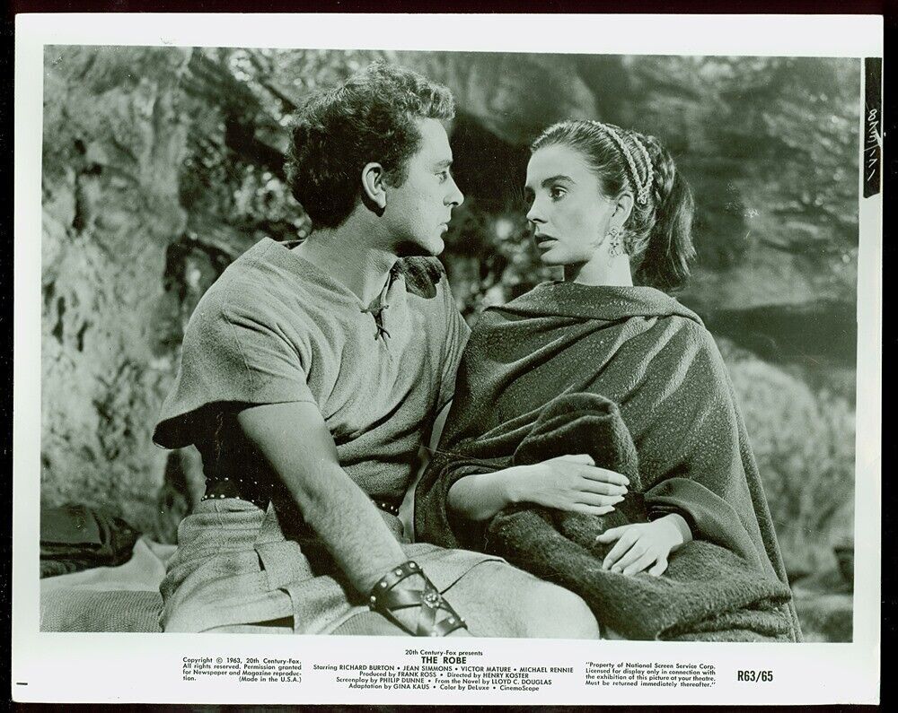 Movie Still, The Robe, Jean Simmons, Richard Burton,20th Century Fox No.  873-171 | Topics - Entertainment - Film \u0026 TV - Other, Postcard / HipPostcard, image size:1000x795