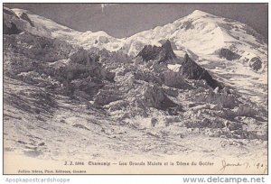 Switzerland Chamonix Les Grands Mulets et le Dome du Gouter