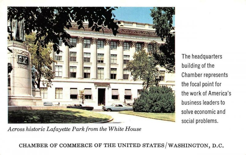 Washington, D.C.   CHAMBER OF COMMERCE Of The UNITED STATES   Chrome Postcard