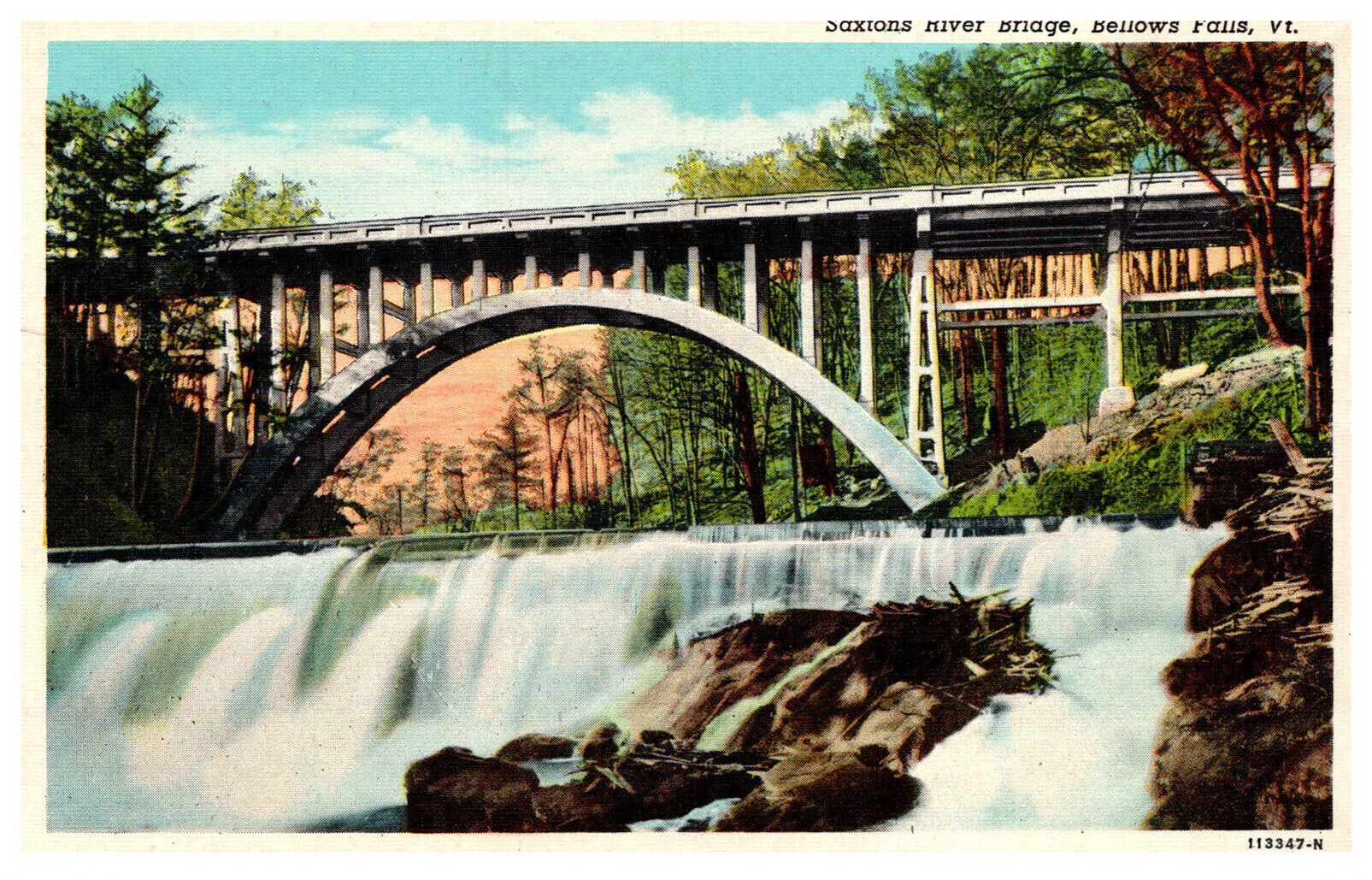 Vermont Bellows Falls Saxton's River Bridge United States Vermont