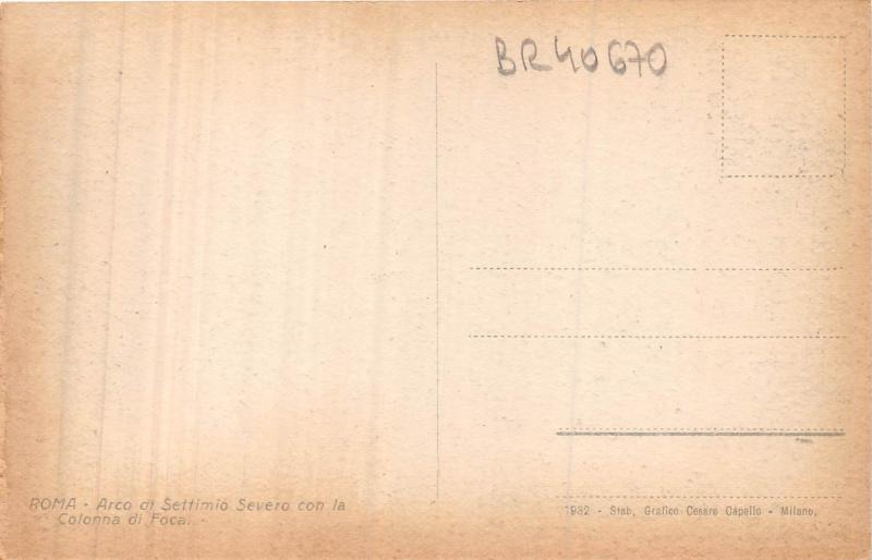 BR40670 Arco di settimio severo con le colonna di foca Roma    Italy