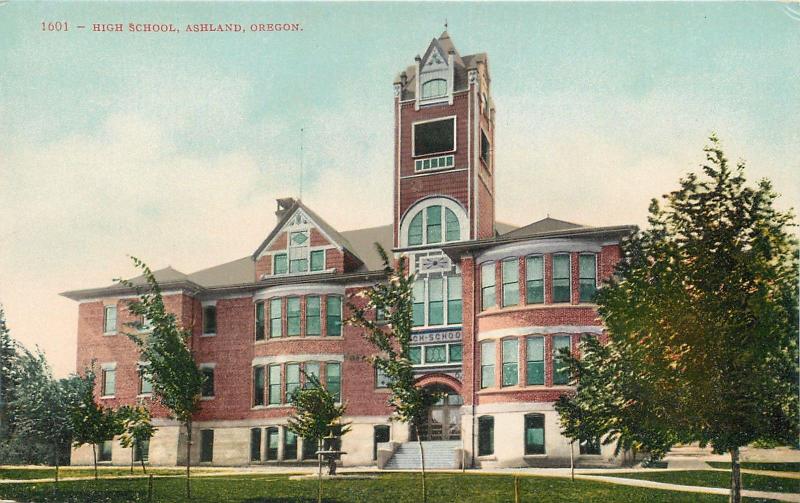 ASHLAND, OR Oregon     HIGH SCHOOL    c1910s     Postcard