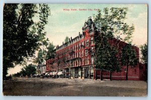 Garden City Kansas KS Postcard Wiley Hotel Building Exterior View 1910 Unposted