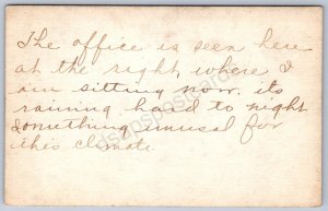 K41/ Bend Oregon RPPC Postcard? c1920 Pilot Butte Inn Interior Fireplace 206