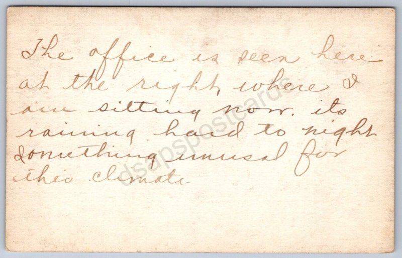 K41/ Bend Oregon RPPC Postcard? c1920 Pilot Butte Inn Interior Fireplace 206