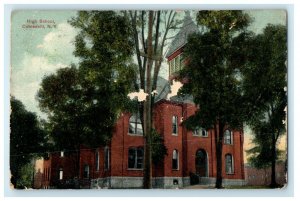 1909 High School Building Cobleskill Haines Falls New York NY Antique Postcard