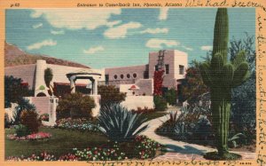 Entrance To Camelback Inn Winter Resort Phoenix Arizona AZ Vintage Postcard 1952