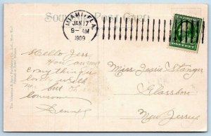 1909 MIAMI FLORIDA*ON SHORT STREET*VALENTINE'S & SONS POSTCARD*TO GLASSBORO NJ 