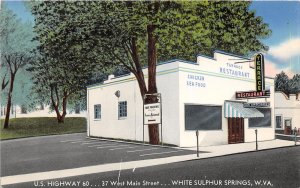 J42/ White Sulpher Springs West Virginia Postcard c1950s Terrace Restaurant 122
