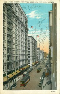 1942 Fifth Street North From Morrison, Portland, Oregon - Vintage Postcard