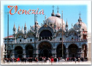 Basilica Di San Marco Venice Italy Patriarchal Cathedral Basilica Postcard