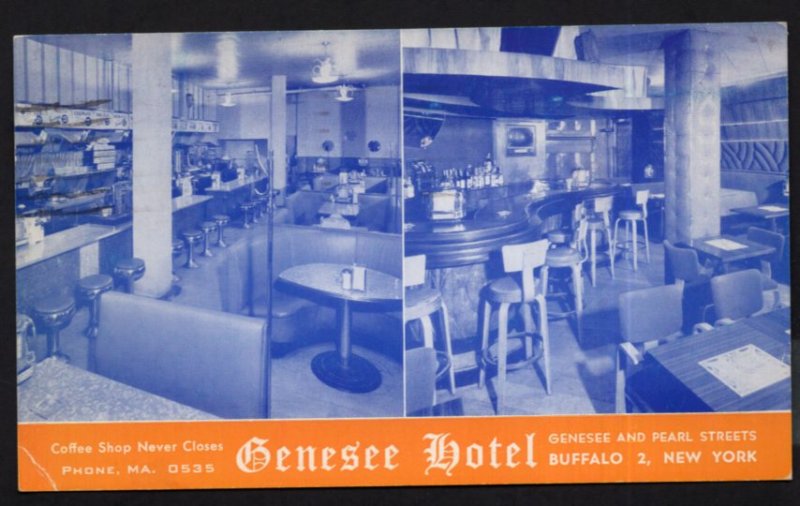 New York BUFFALO Interior The Genesee Hotel In the heart of downtown pm1958 - C