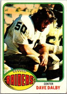 1976 Topps Football Card Dace Dalby Los Angeles Raiders sk4649