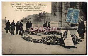 Old Postcard Soldier's Tomb Paris Inconne And Perpetual Flame Of Remembrance ...