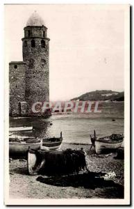 Modern Postcard Collioure The Belfry fishing boat