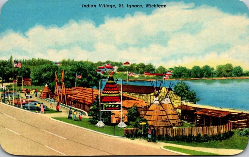 Michigan St Ignace The Indian Village