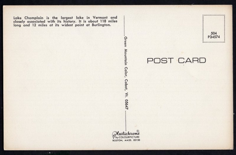 Vermont SplitView Greetings from LAKE CHAMPLAIN Lake Views Scenic Chrome