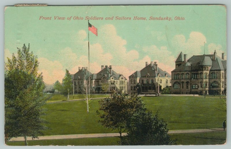 Sandusky Ohio~State Soldiers & Sailors Home~c1910 Postcard