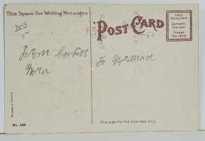 Thanksgiving Greetings Children Chasing Turkeys Embossed Postcard M20