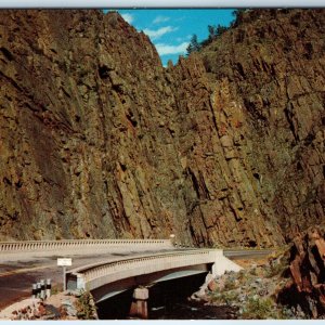 1955 Rocky Mountains, CO Curved Bridge Big Thompson Canon Hwy 34 Estes Park A222