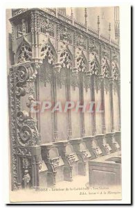 Rodez Old Postcard Interior of the Cathedral Stalls