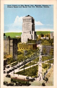 Canada Victoria Square And Beaver Hall Hill Montreal Vintage Postcard 09.63